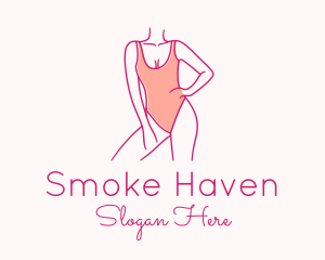 Woman Swimsuit Model logo design