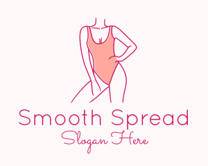 Woman Swimsuit Model logo design