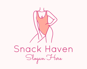 Woman Swimsuit Model logo design