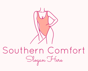 Woman Swimsuit Model logo design