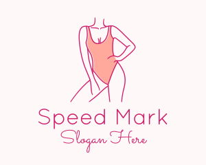 Woman Swimsuit Model logo design