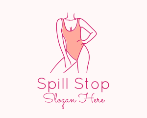 Woman Swimsuit Model logo design