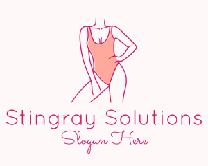 Woman Swimsuit Model logo design