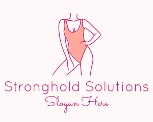 Woman Swimsuit Model logo design