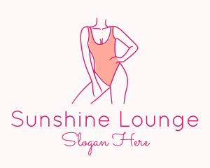 Woman Swimsuit Model logo design