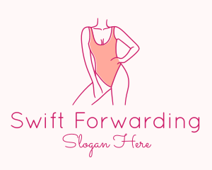 Woman Swimsuit Model logo design