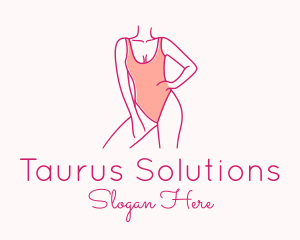 Woman Swimsuit Model logo design