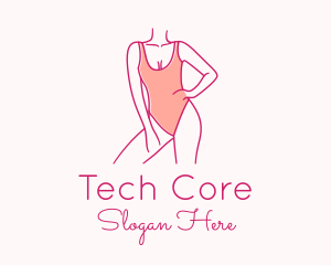 Woman Swimsuit Model logo design