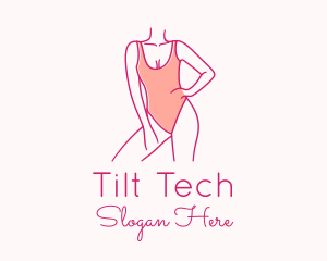 Woman Swimsuit Model logo design