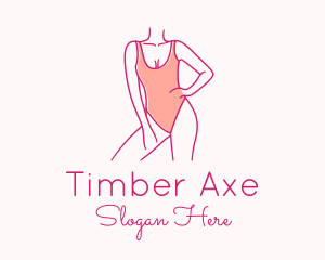 Woman Swimsuit Model logo design