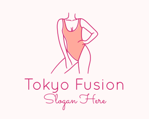 Woman Swimsuit Model logo design