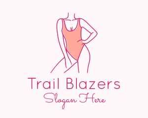 Woman Swimsuit Model logo design