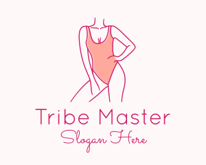 Woman Swimsuit Model logo design