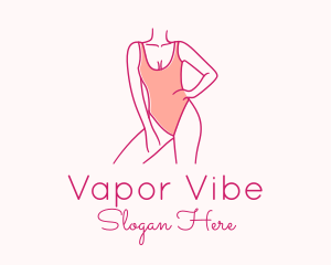 Woman Swimsuit Model logo design