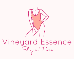 Woman Swimsuit Model logo design