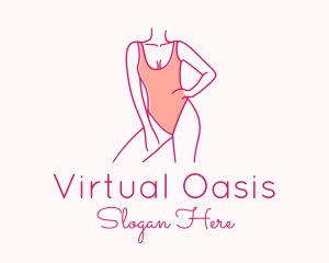 Woman Swimsuit Model logo design