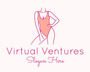 Woman Swimsuit Model logo design