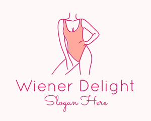 Woman Swimsuit Model logo design