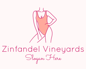 Woman Swimsuit Model logo design