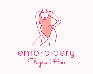 Woman Swimsuit Model logo design