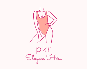 Woman Swimsuit Model logo design