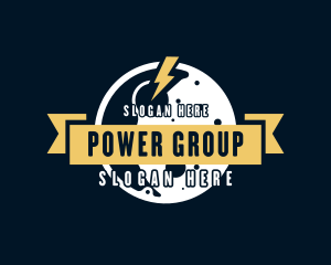 Electricity Moon Power Logo