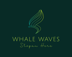 Gradient Butterfly Waves logo design