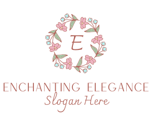 Charm - Floral Wedding Wreath logo design