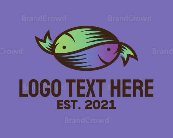 Colorful Fish Candy Logo