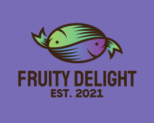 Colorful Fish Candy logo design