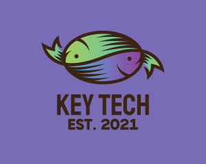 Colorful Fish Candy logo design