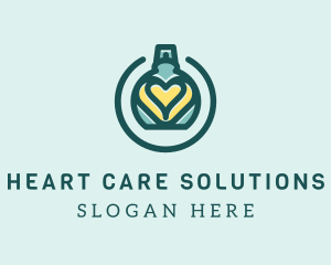 Teal Heart Cologne logo design