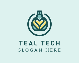 Teal Heart Cologne logo design
