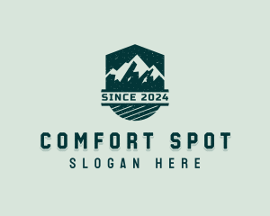 Outdoor Mountaineering Shield logo design