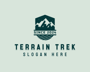 Outdoor Mountaineering Shield logo design