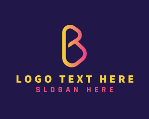 Monoline - Software App Letter B logo design