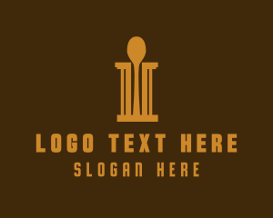 Restaurant - Spoon Architectural Pillar logo design