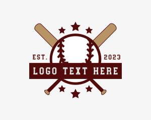 Cricket Shop - Baseball Bat Sports Club logo design