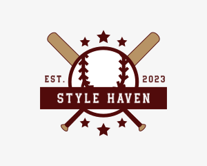 Baseball Bat Sports Club Logo