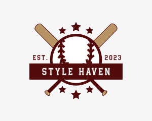 Little League - Baseball Bat Sports Club logo design
