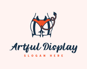 Naughty Kinky Devil Lingerie logo design