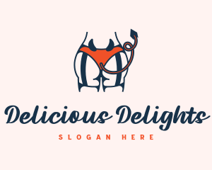 Naughty Kinky Devil Lingerie logo design