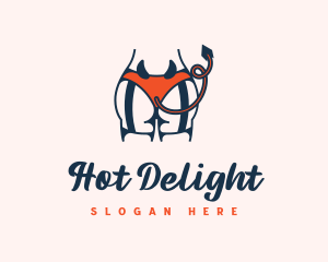 Naughty Kinky Devil Lingerie logo design