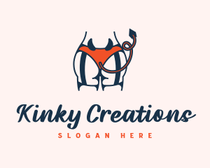 Naughty Kinky Devil Lingerie logo design