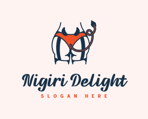 Naughty Kinky Devil Lingerie logo design