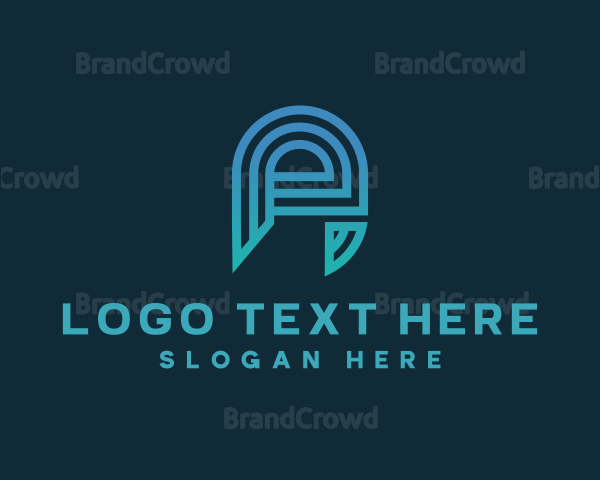 Professional Stripe Generic Letter A Logo