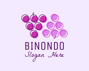 Minimalist Berry Grapes  Logo