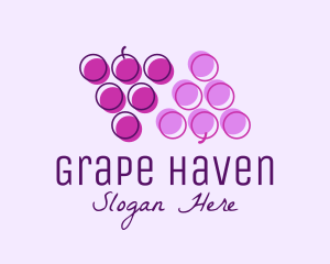 Vineyard - Minimalist Berry Grapes logo design
