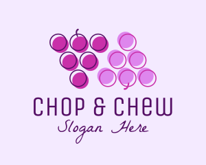 Beverage - Minimalist Berry Grapes logo design