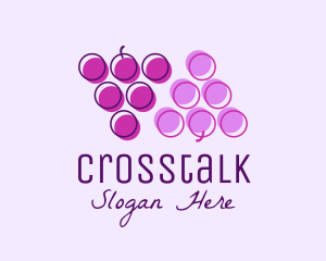 Healthy - Minimalist Berry Grapes logo design